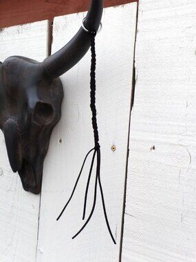 Hand Crafted HIPPY Inspired Key Chain/Bag SUEDE BRAIDED